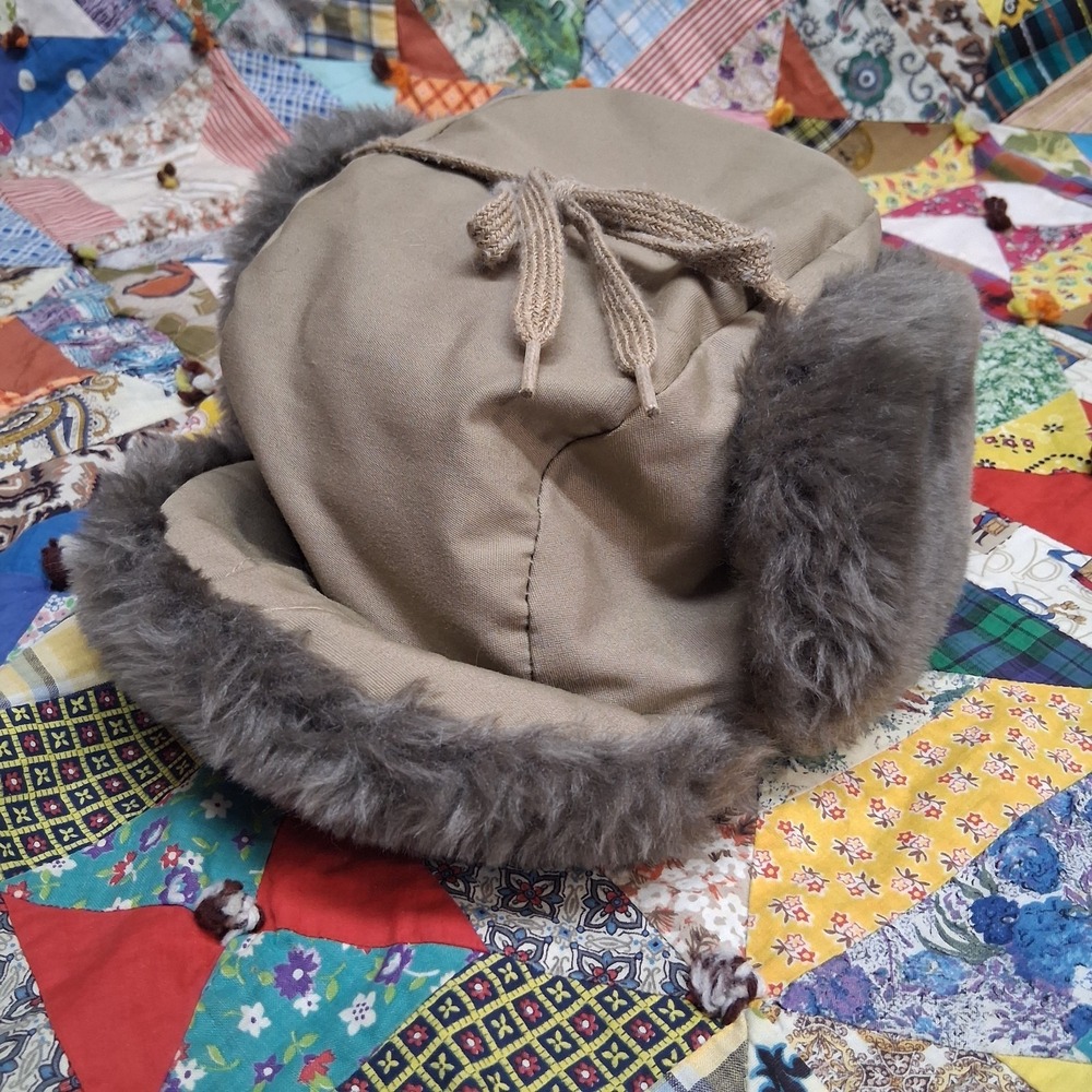 Vintage Browning Down Filled Insulated Trapper Hat Size Large Made in USA